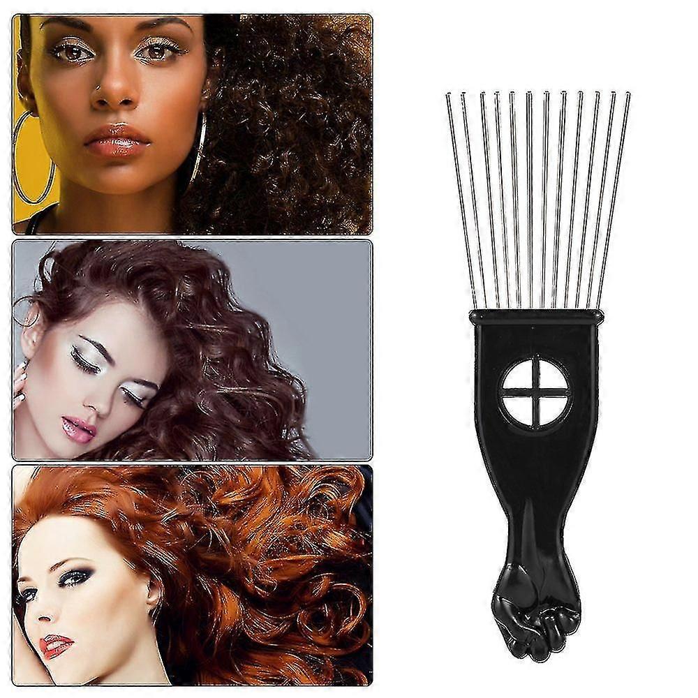 3pcs Metal Afro Comb Pick Comb Hairstyle Styling Tool