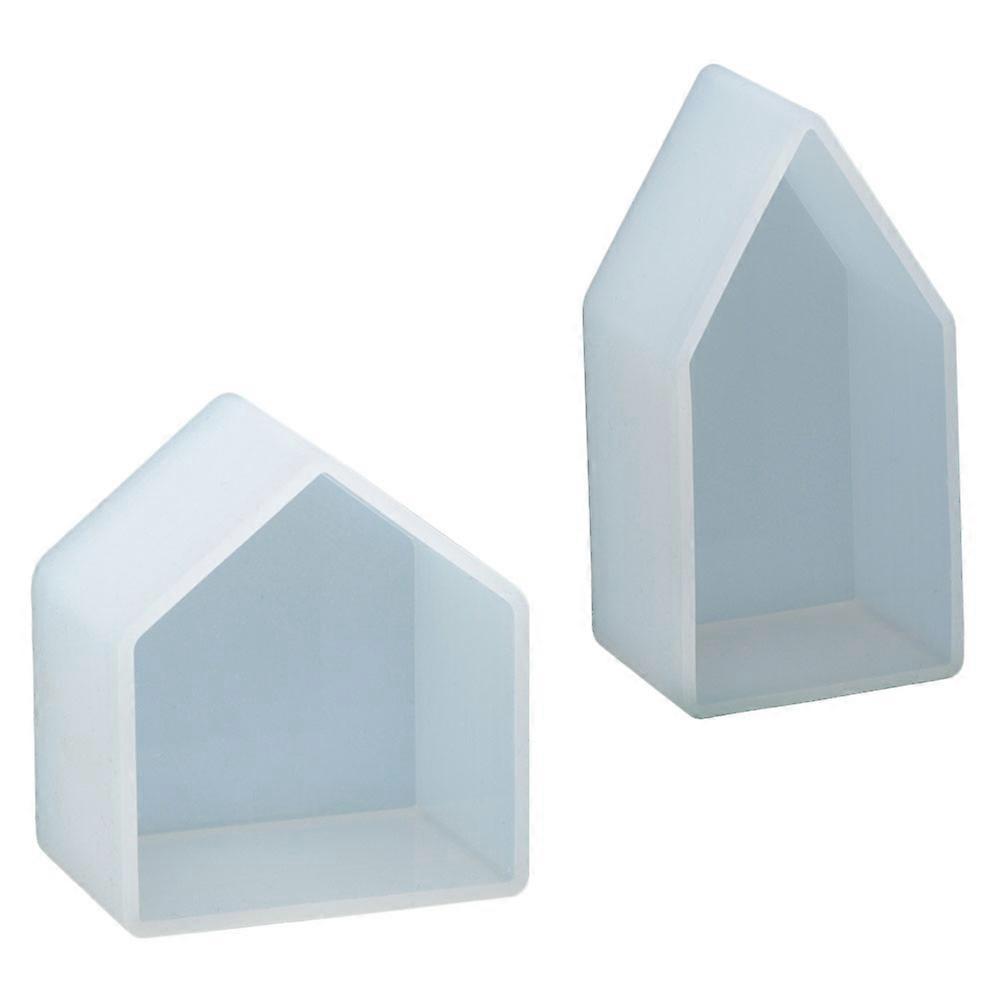 Creative House Shaped Silicone Molds for DIY Craft Making 4Pcs