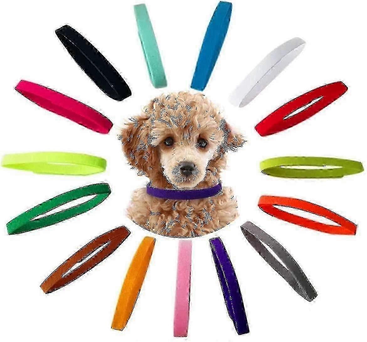 15 Pcs Puppy Collars, conjunto de colares gatinhos ajustáveis