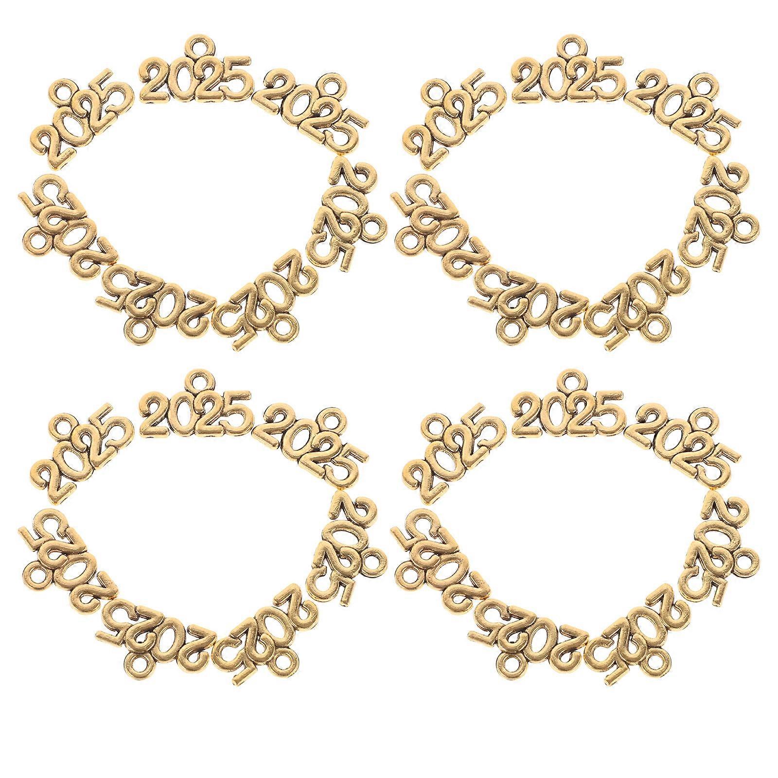 Digital Commemorative Pendant Number Pendant for DIY 100Pcs Zinc Alloy Charms