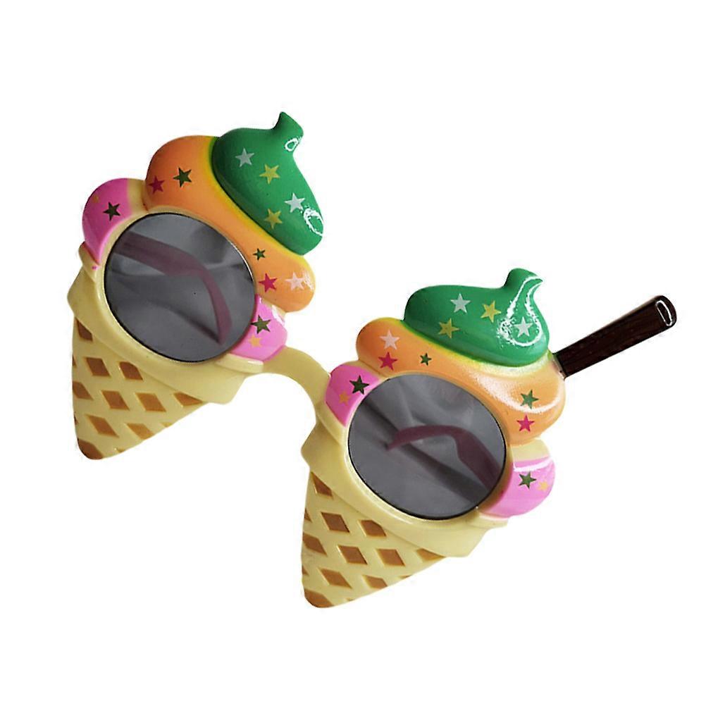 Ice Cream Eyeglass Frames for Birthday Party 2Pcs Funny Party Glasses