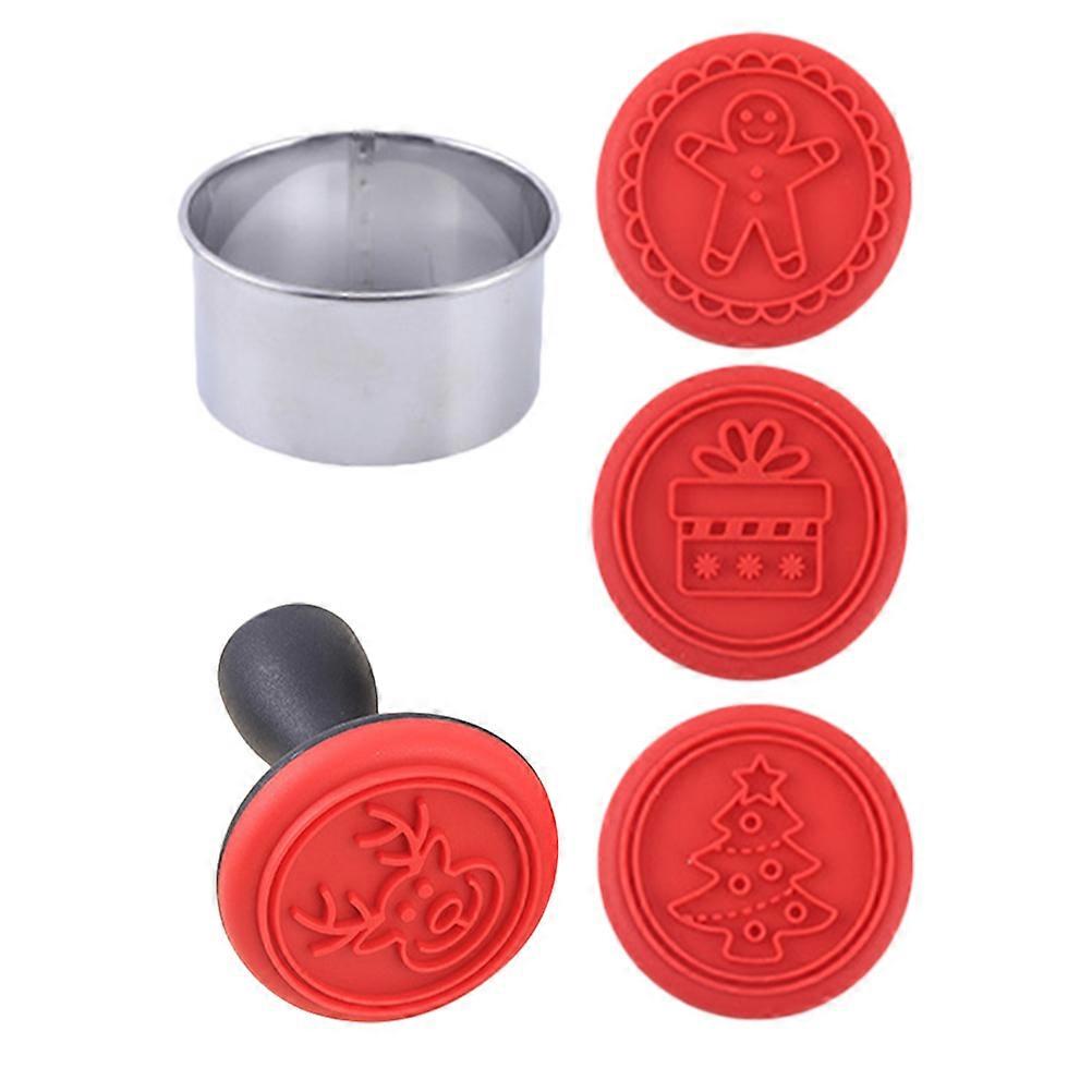 Silicone Cookie Stamp Press Biscuit Mold for DIY Baking 1Set