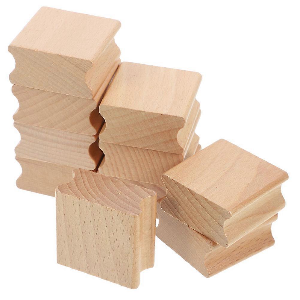Wooden Stamp Block for Carving Use 20Pcs DIY Craft Supplies