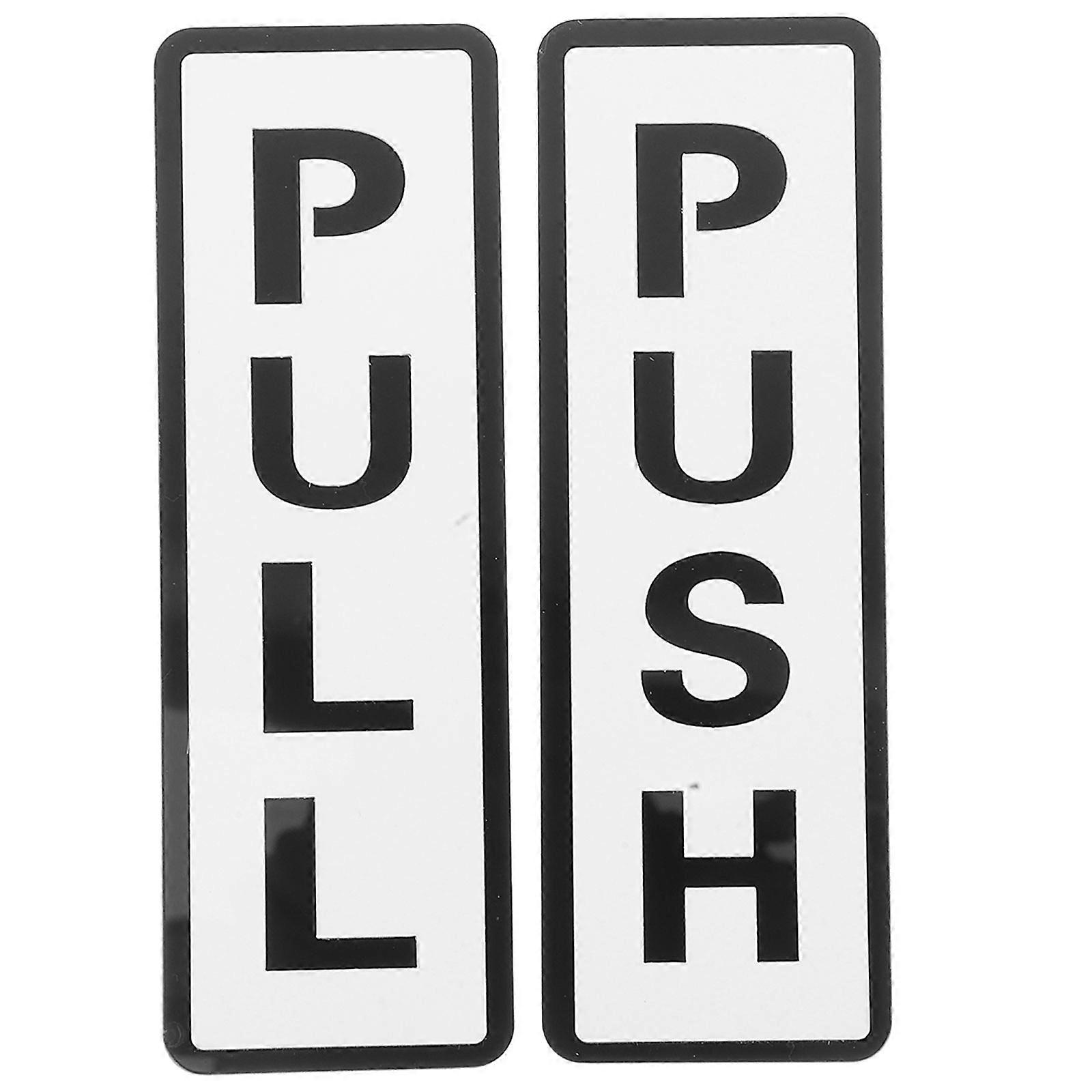 Waterproof Acrylic Push Pull Door Identification Signs Ideal For Business Premises With Self Adhesive Functionality Made For Glass Doors 6Pcs