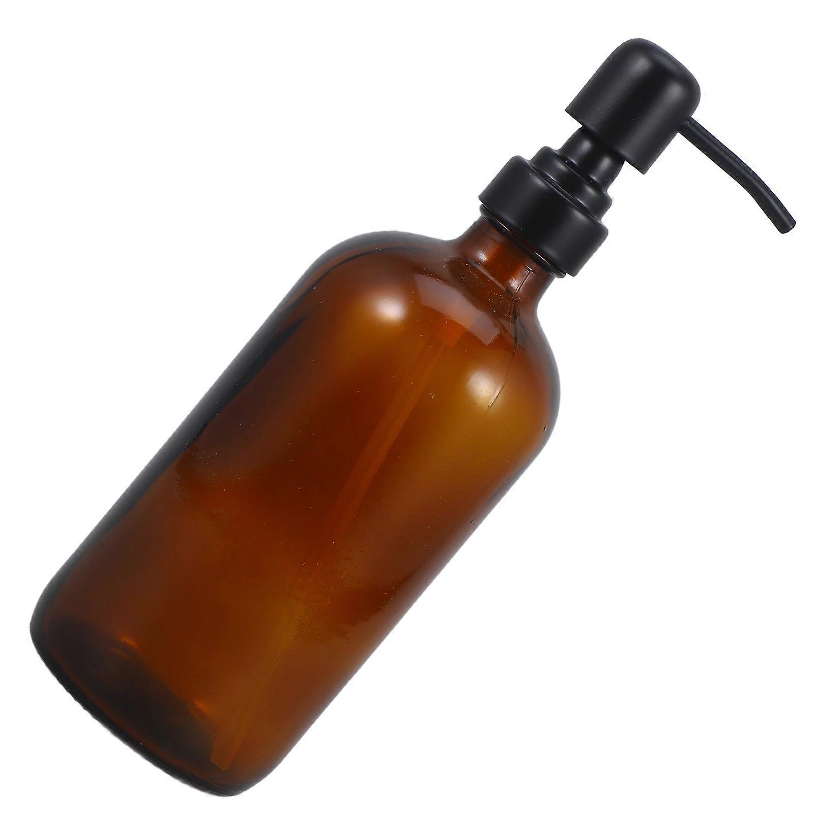 Glass Shampoo Bottles Pump Dispenser for Storage Use 3Pcs Pack