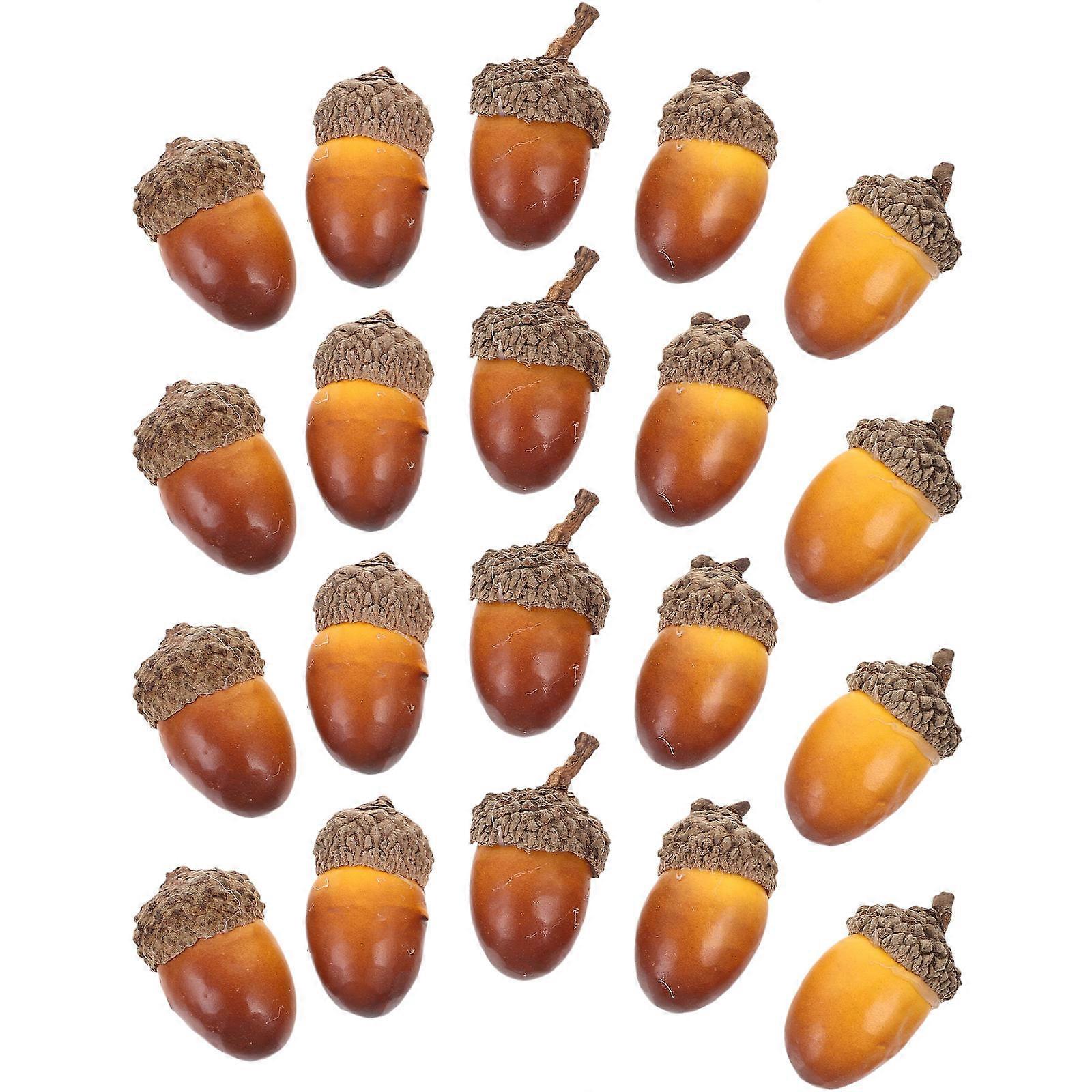 Chic Mini Acorn Ornaments 150 Pcs For Christmas Tree And Dining Table Decoration With Foam Material