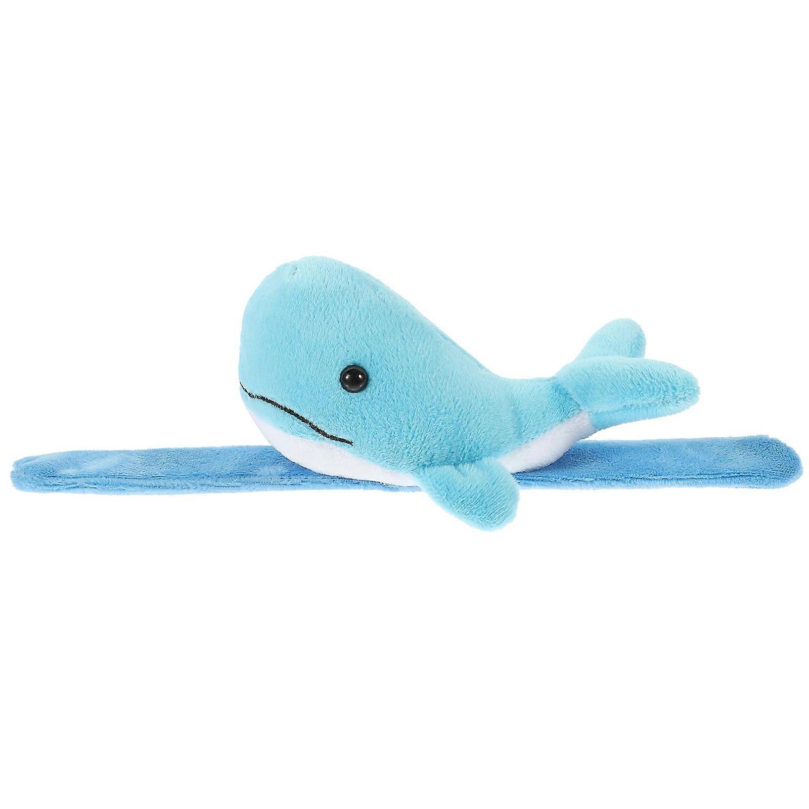 Whale Hugger Slap Bracelet Ideal For Animal Themed Birthday Parties In Sky-Blue Color Featuring Plush Material 5Pcs