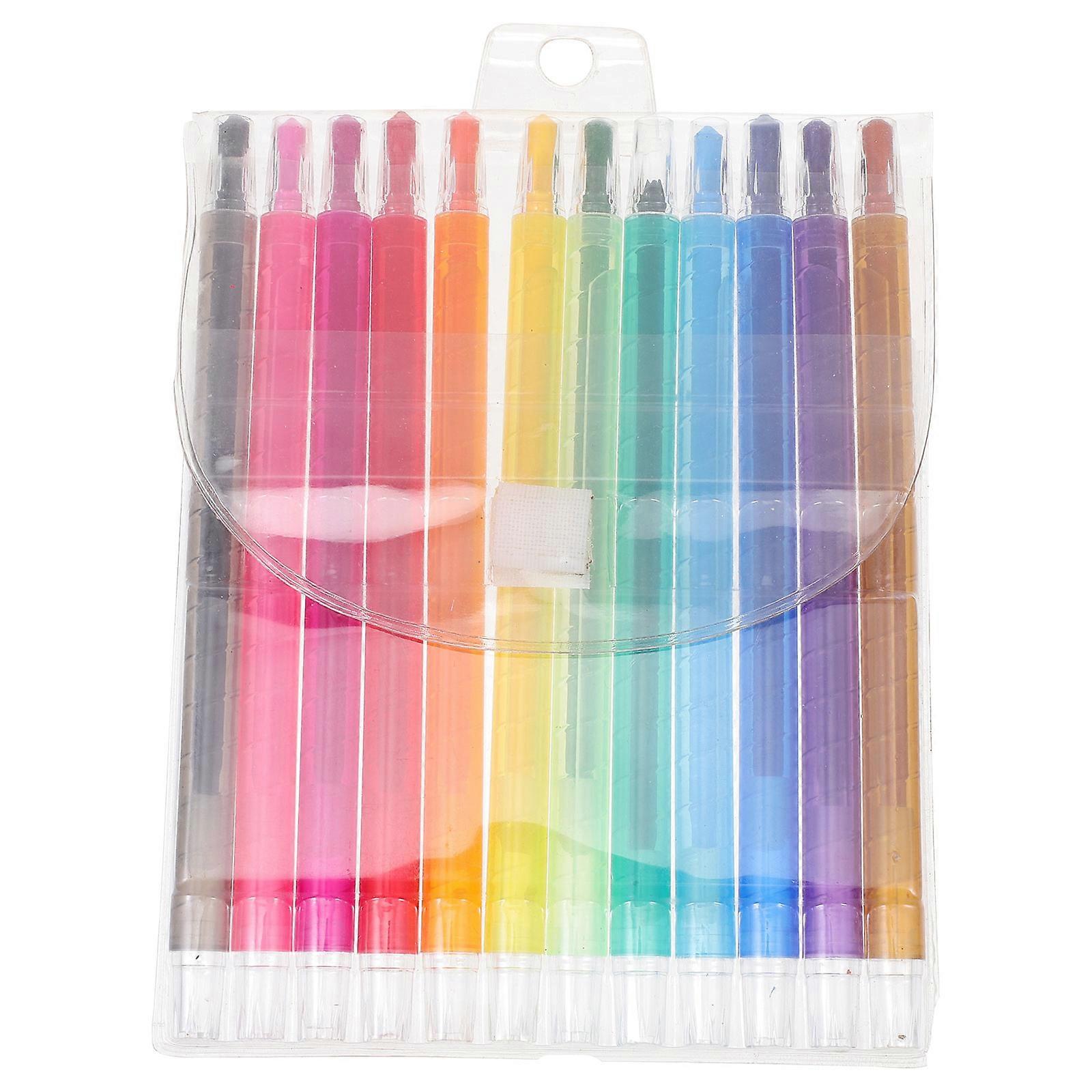 12Pcs Rotating Kids Crayons Children's Crayons for Painting Use Set