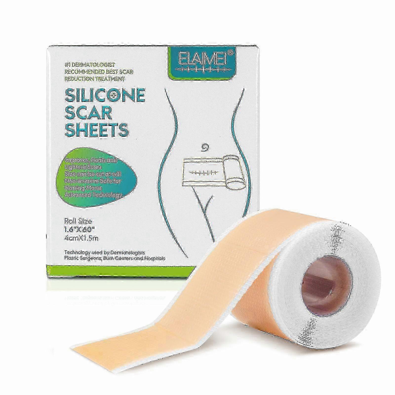 Elaimei Scar Roll Paste Small Self adhesive Silicone Gel Scar Paste Invisible Paste Cesarean Section Scar Stretch Marks 1.5m 3497798369254