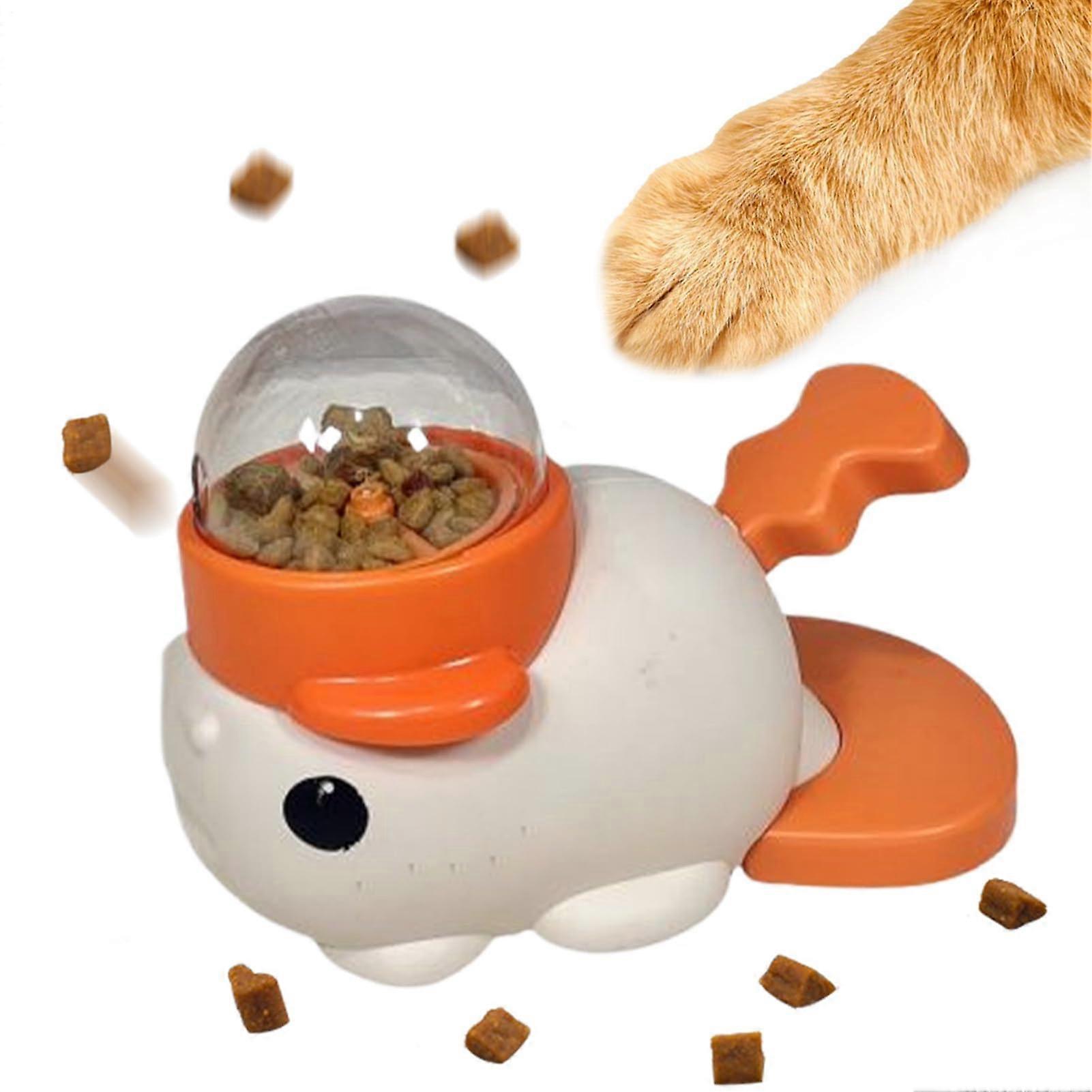Interactive  Dispenser For Dogs FishShape Feeder Dog Puzzle Toy Cognitive Training Medium Size Plastic
