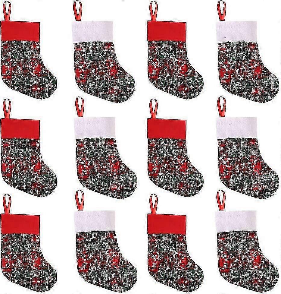 12pcs Christmas Stocking Set 9 Inch-MXBC