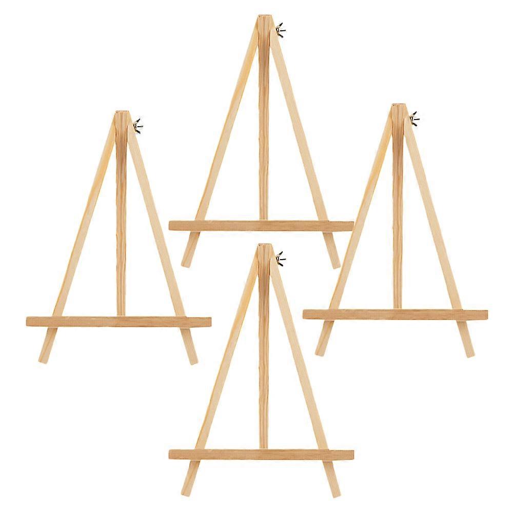 4Pcs Mini Tabletop Canvas Easel For Painting Kids Artist Adjustable Display Stand Khaki Simple Design