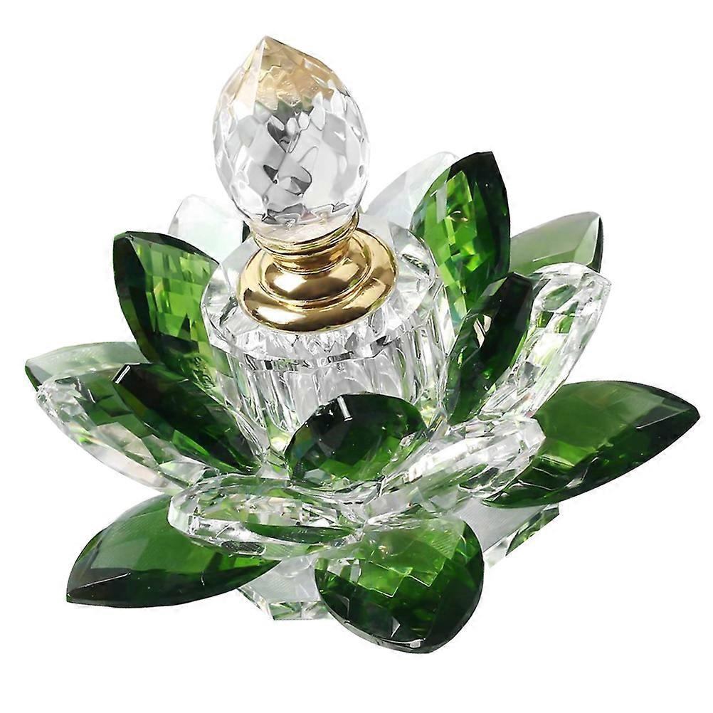 Delicate Green Perfume Bottle Lotus Design for Storage Use 3Pcs Set