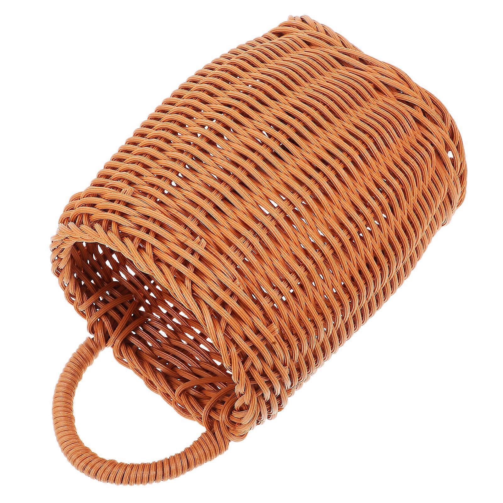 Hanging Flower Basket Hanging Basket for Storage 3Pcs Brown Kitchen Use