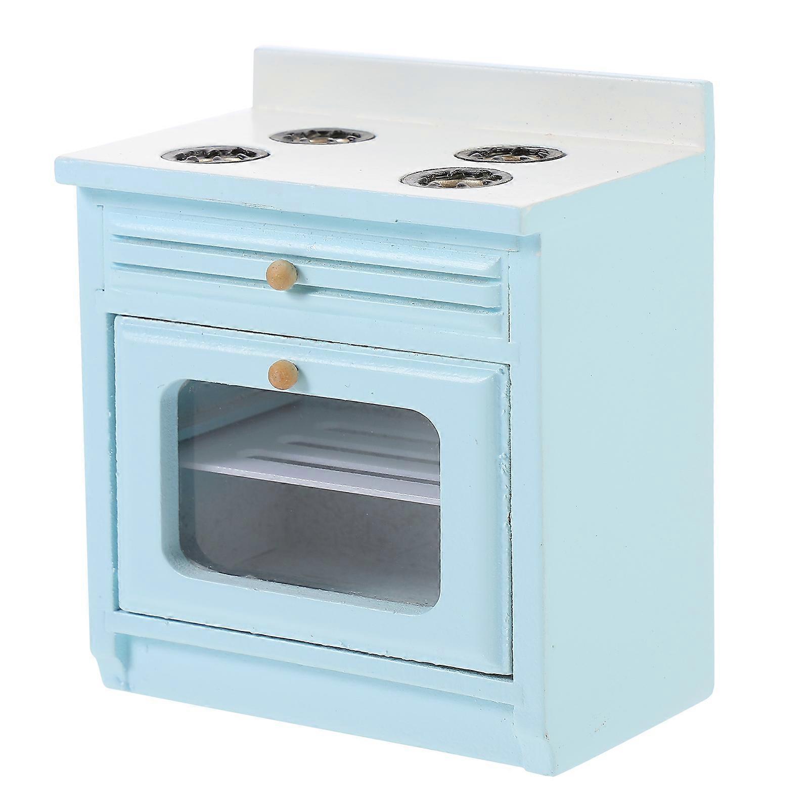 Cooking Table Model Mini Kitchen for Decoration 3Pcs Sky-Blue Set