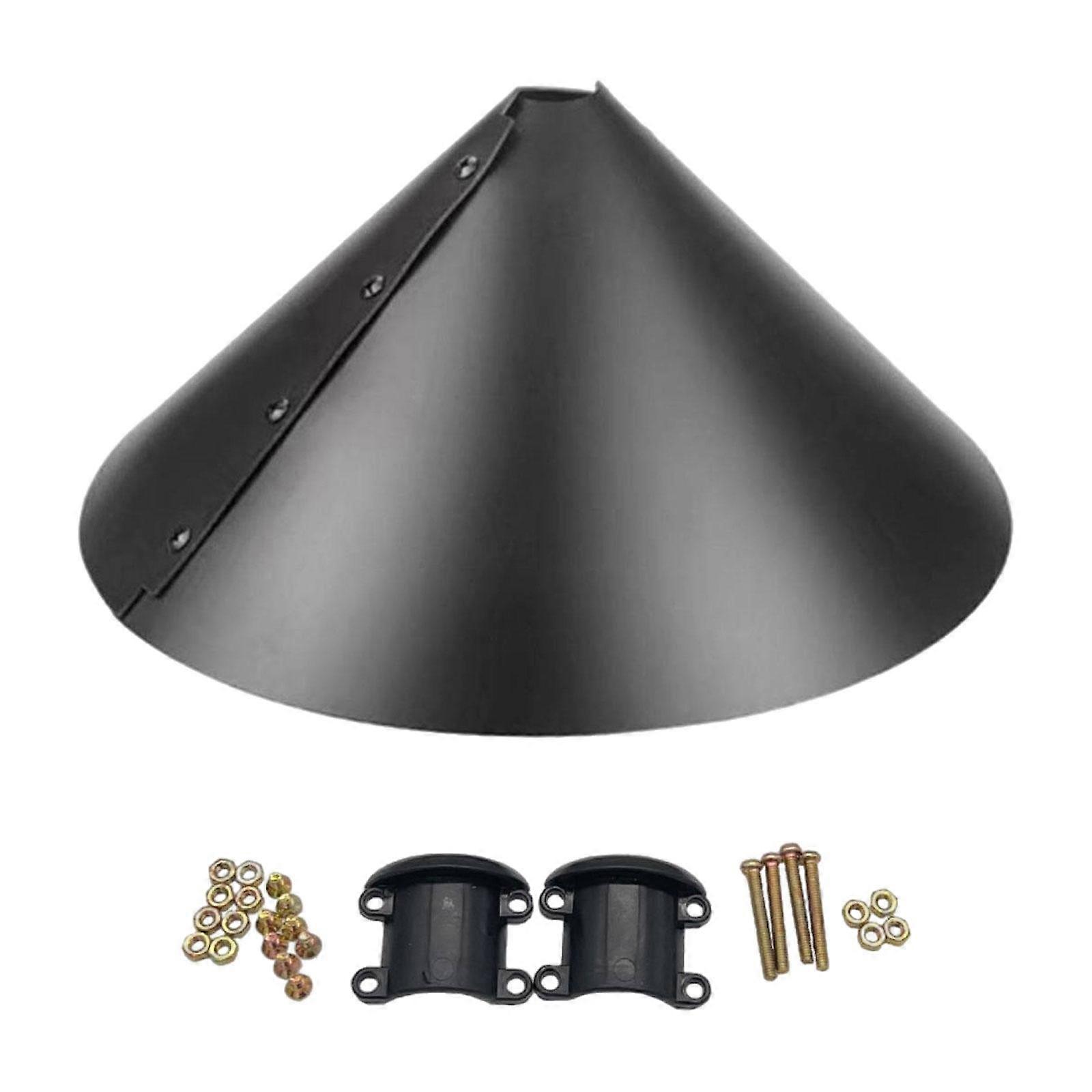 Plastic Wrap Around Squirrel Baffle Foldable with Accessory for Garden Patio Diameter 16inch