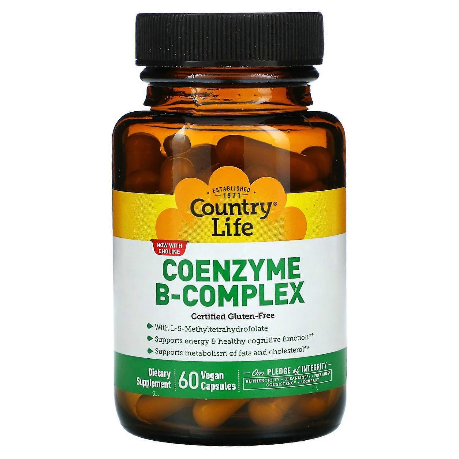 Country Life, Coenzyme B-Complex , 60 Vegan Capsules