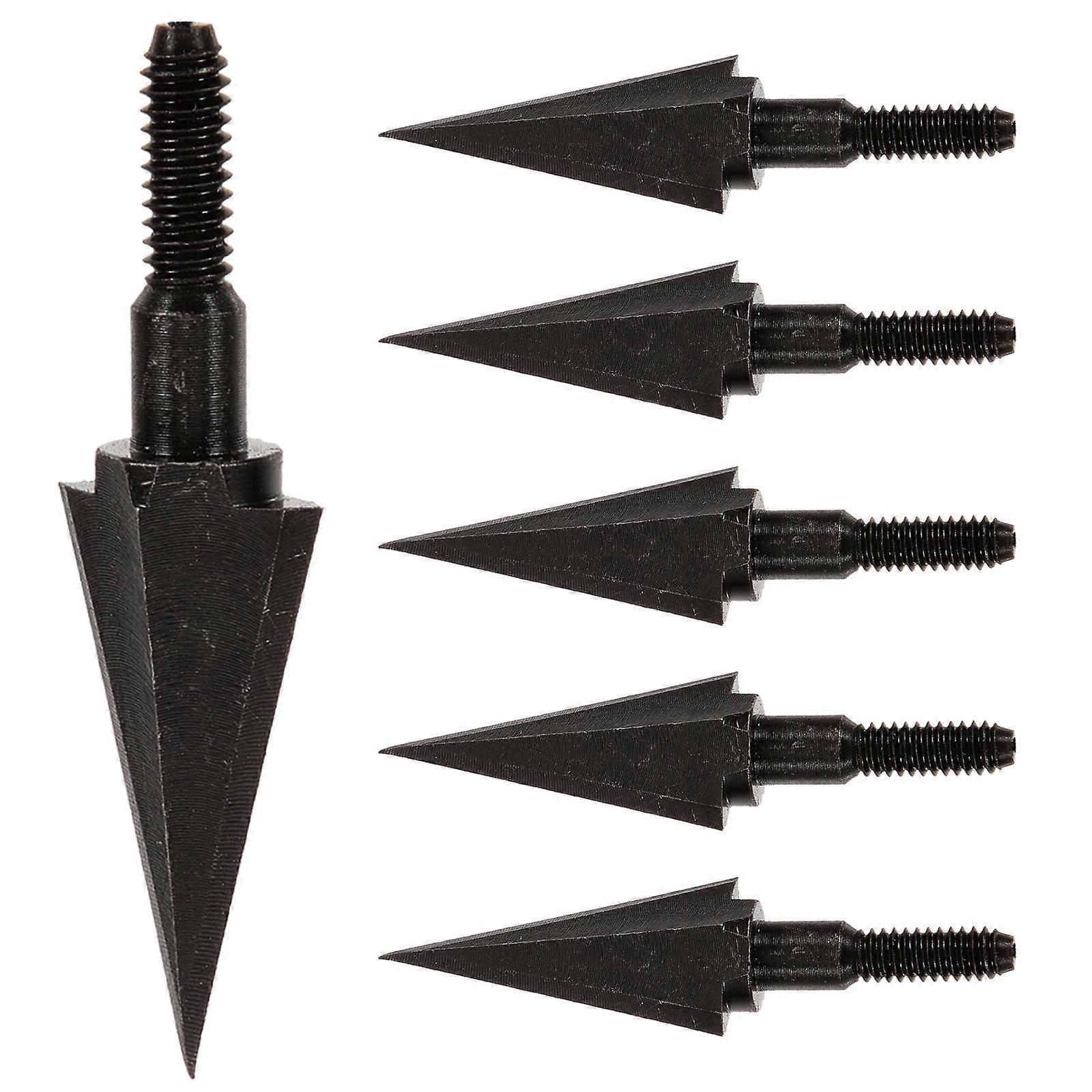 Arrow Tips Carbon Steel Arrowheads for Archery Training 6Pcs Set