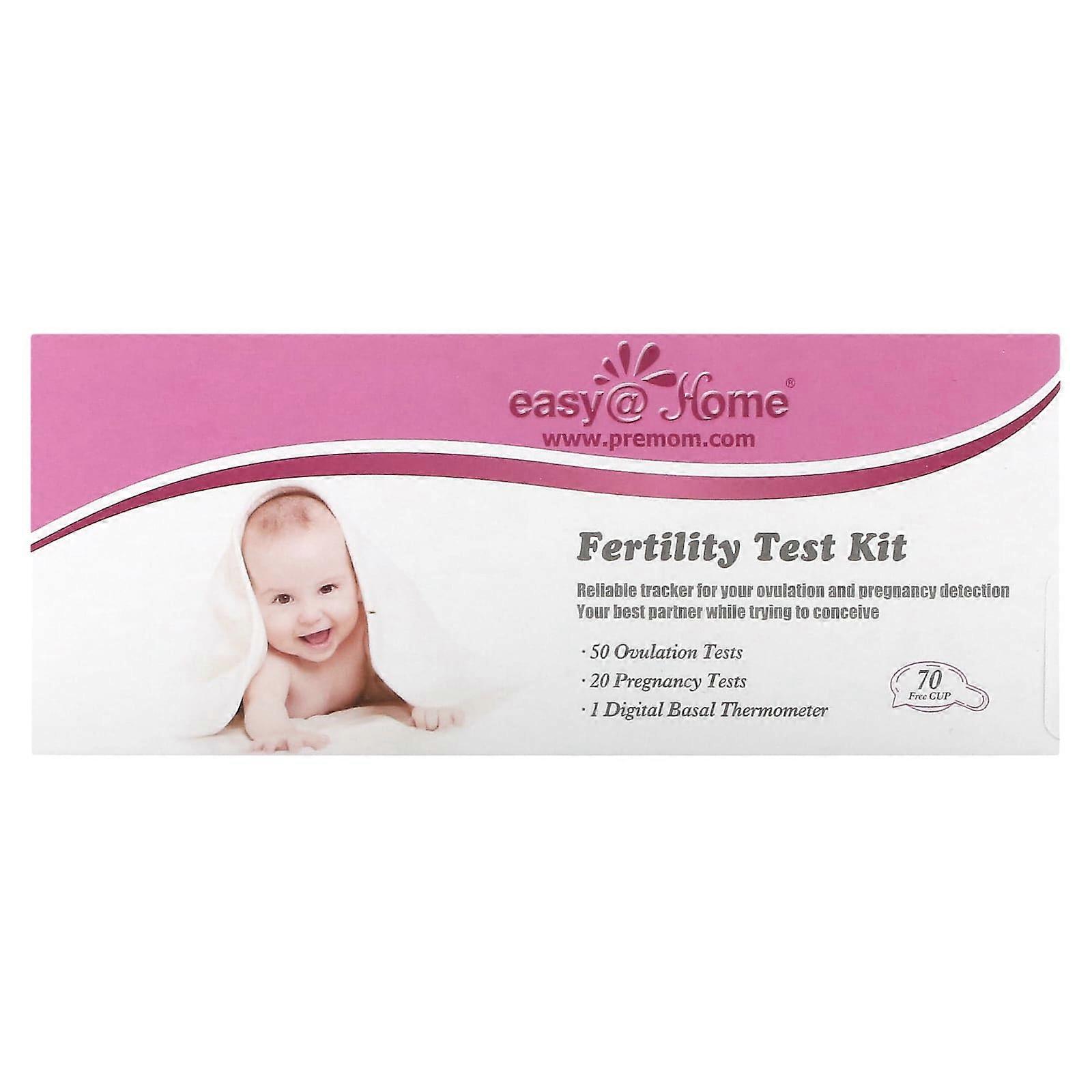 Fertility Test Kit, 50 Ovulation Tests, 20 Pregnancy Tests, 1 Basal Thermometer, 141 Piece Kit