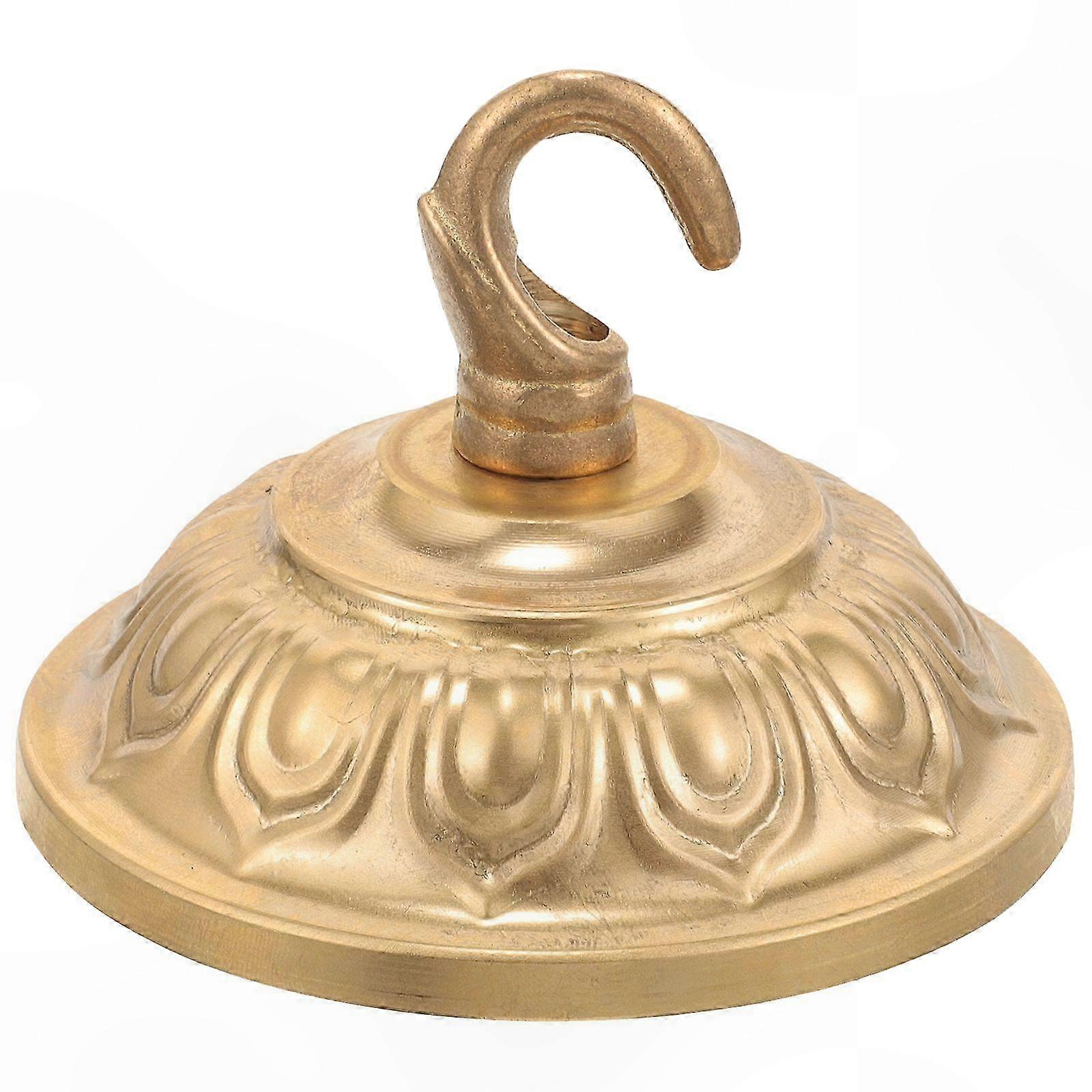 Metal Pendant Light Canopy with Hook for Ceiling Fixture Installation