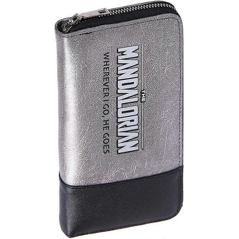 Star Wars The Mandalorian Wherever I Go He Goes Faux Leather Wallet