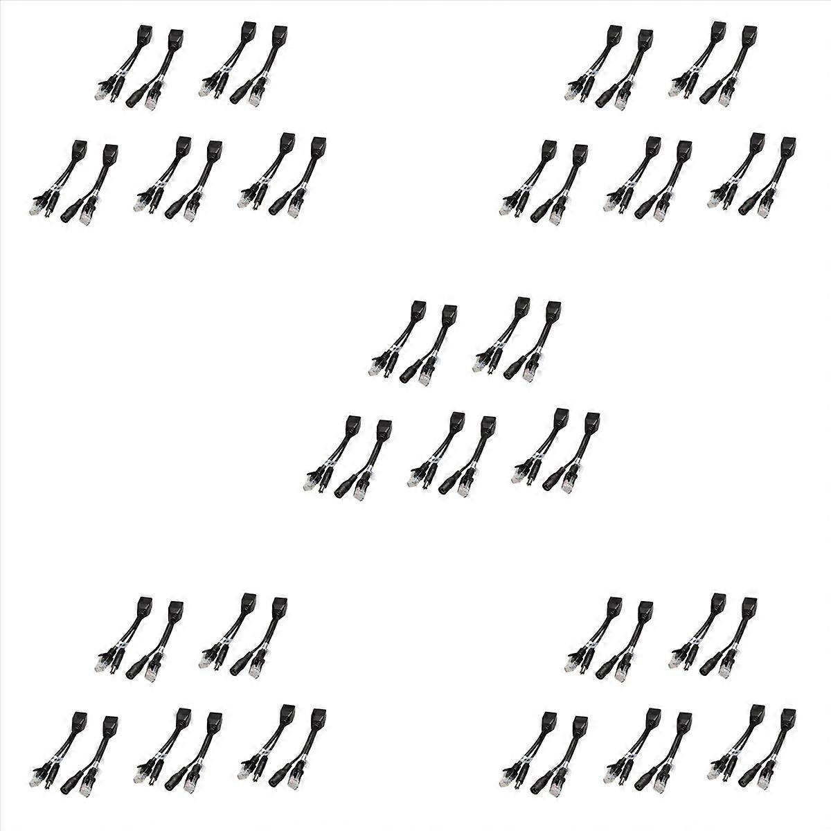 10Pcs(5Pair) POE Splitter POE Switch POE Cable