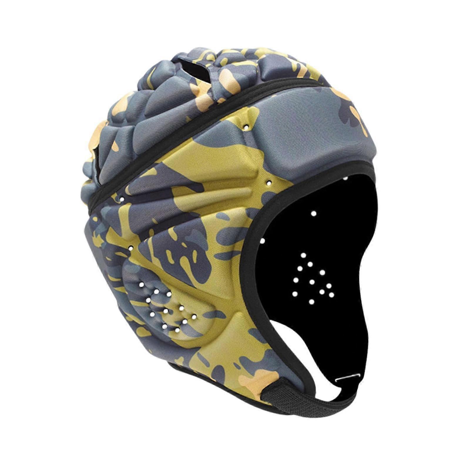 Rugby Helmet Protection Soft Rugby Protective Cap For Training And Soccer Khaki 5864 Cm