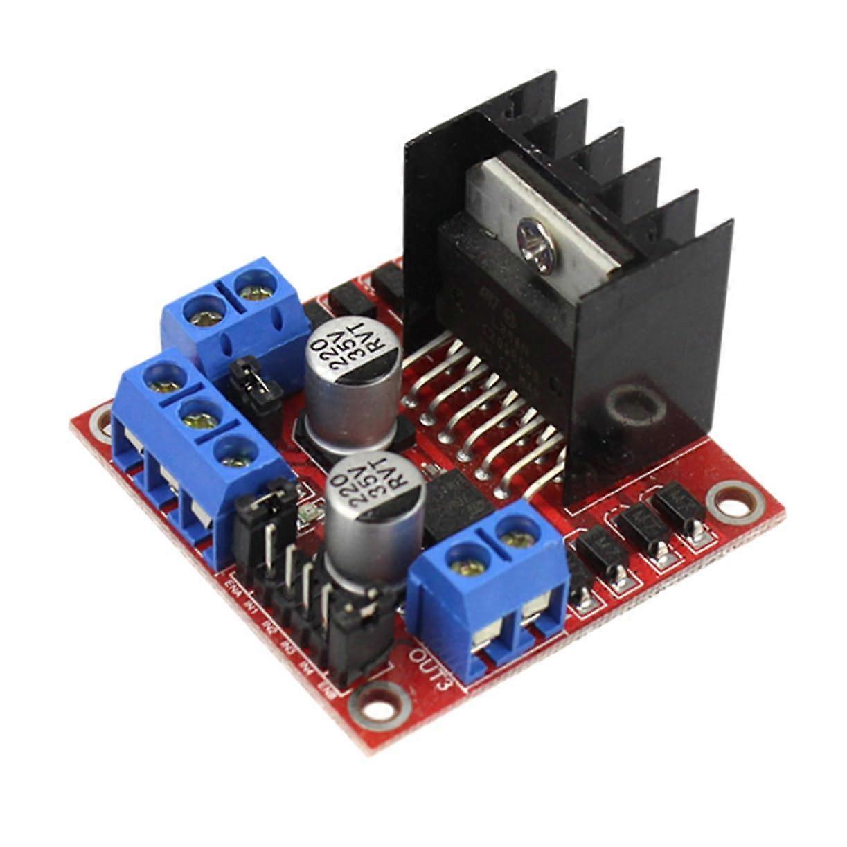 Motor Drive Board L298N Module 5V Black Dual HBridge Motor Driver for Stepper and DC Motors Compatible with Arduino