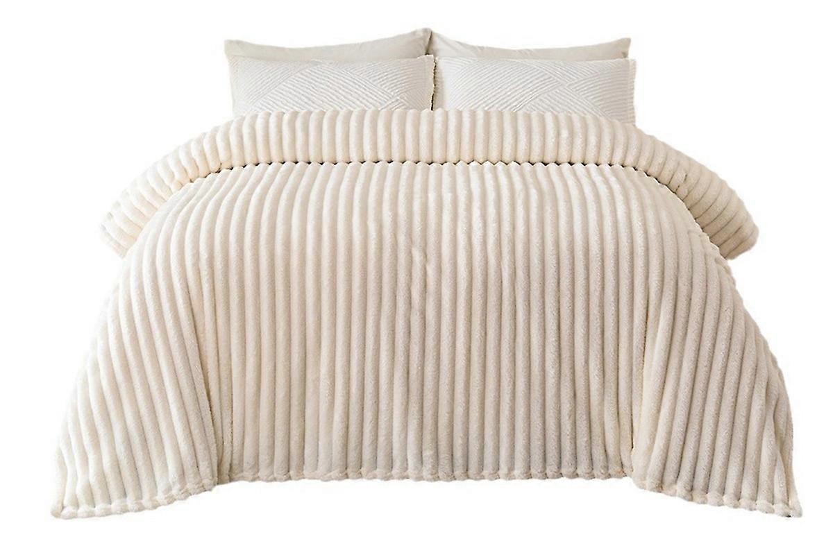 Throw Blanket for Couch Fuzzy Soft Plush Thick Bubble Blanket