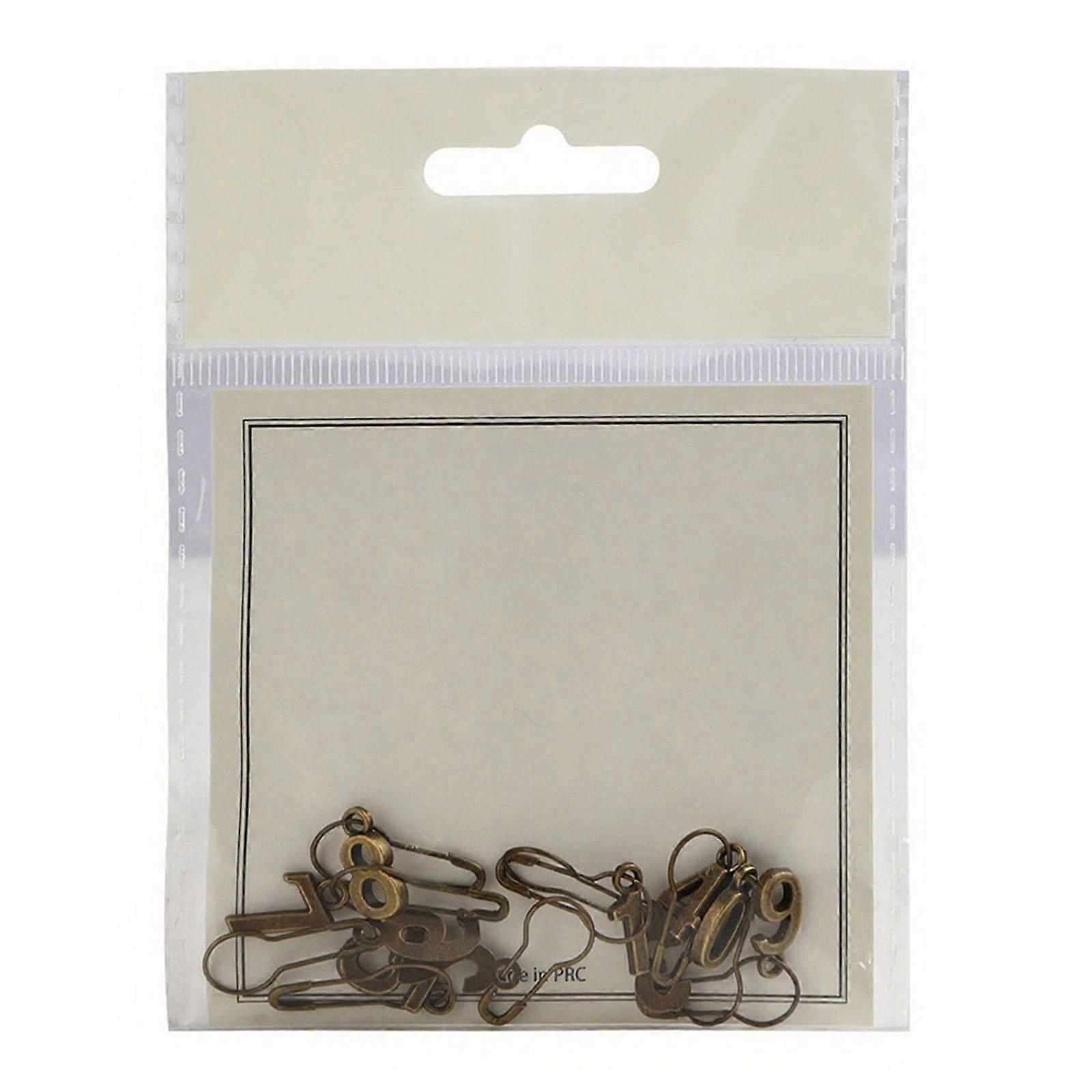 Antique Alloy Crafting Clips Featuring Numbered Perfect For Yarn Knitting Crochet Enthusiasts Multicolor
