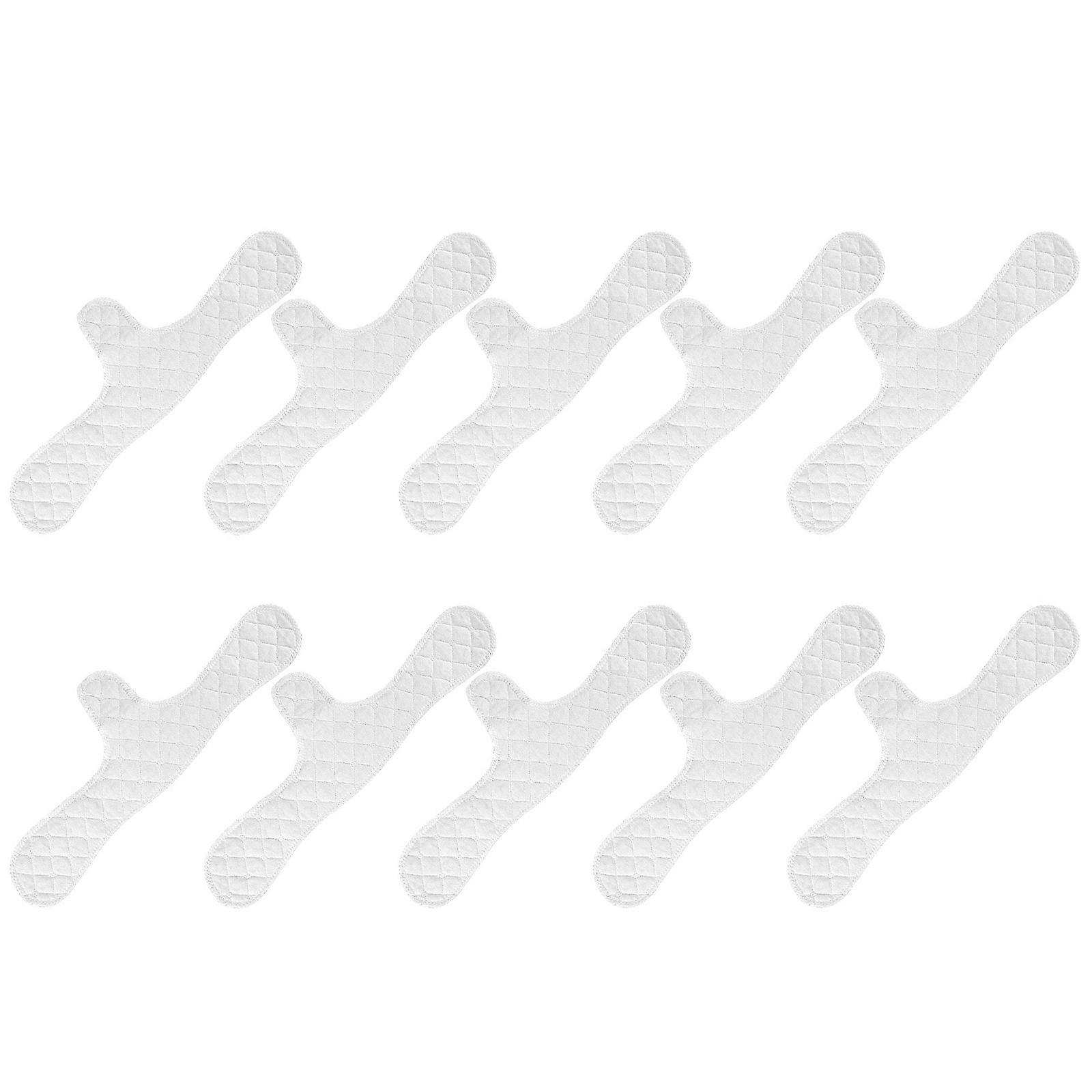 10pcs Breathable Cotton Bra Liners Absorb Underboob Sweat Prevent Chafing Reusable Nursing Pad Inserts for Workouts Multicolor