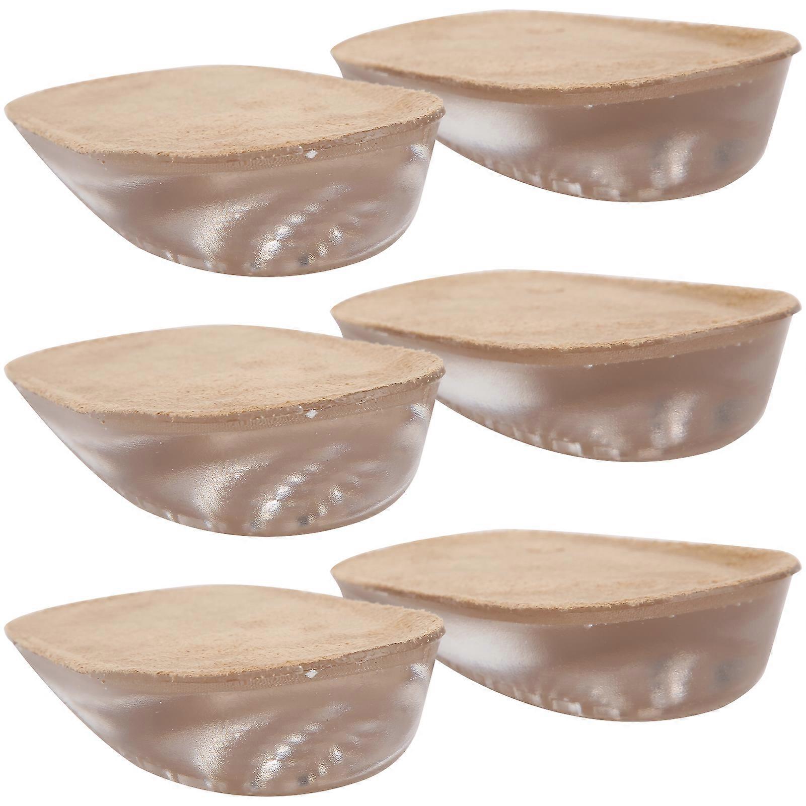 3 Pair/Set 2.5CM Silicone Height Increase Half Insole Elastic Shock Absorption Pads