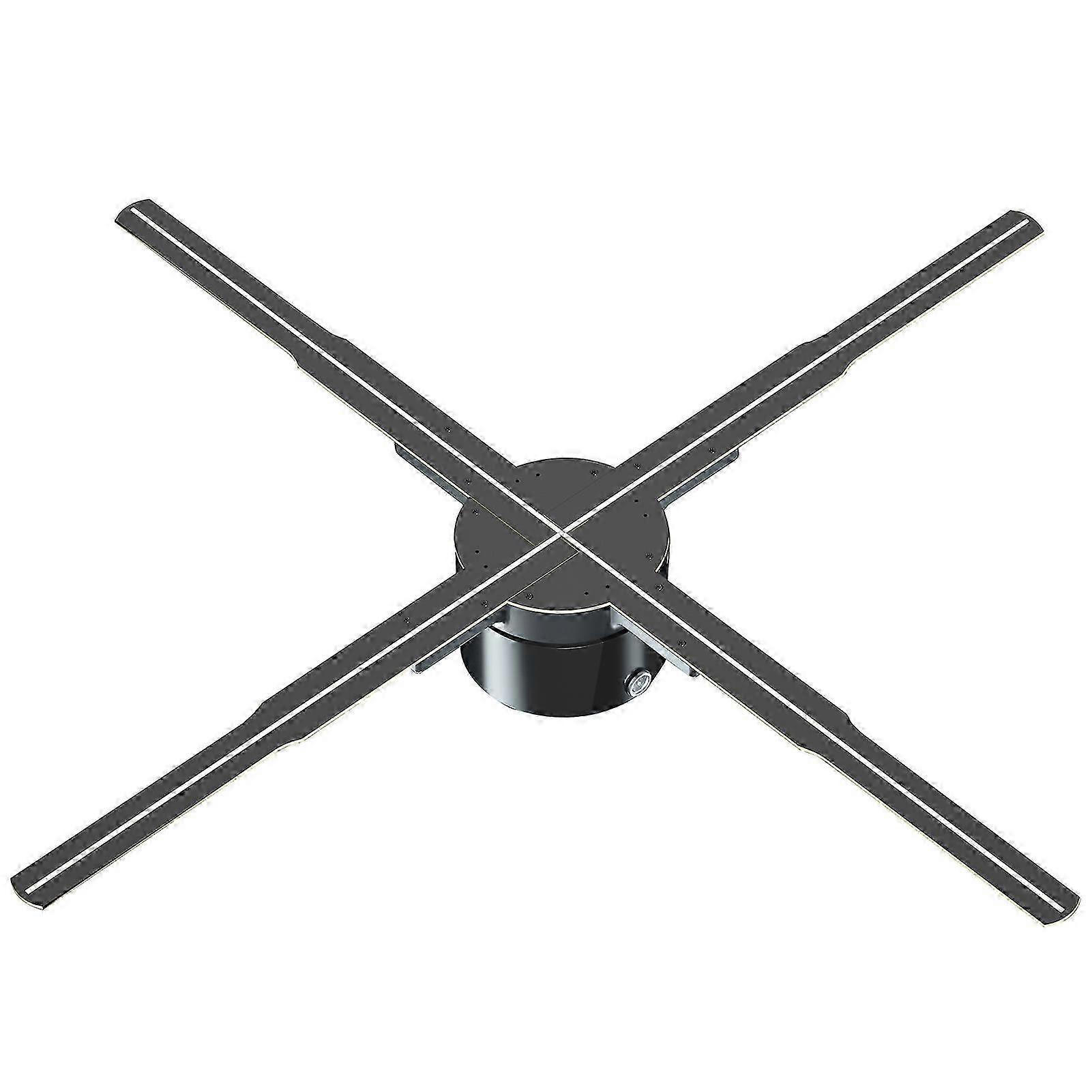 3D Hologram Projector Advertising Display Fan Wall-mounted Player 3D Naked Eye 2K HD LED Photo Video   Fan with 576pcs LED Light Beads Remote Control