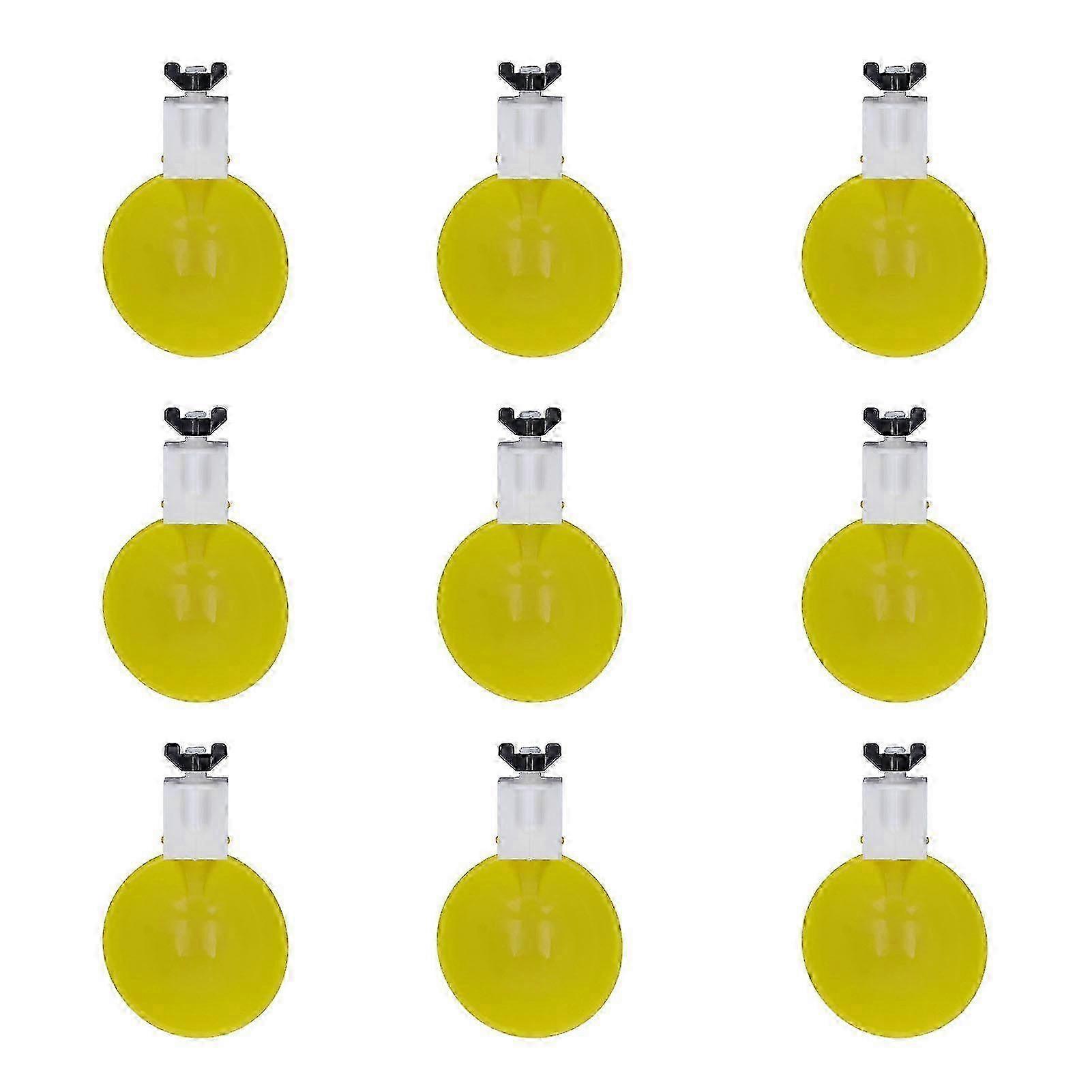 9pcs Yellow Poultry Automatic Drinking Bowl Water Cups Feeder Waterer for Chicken Duck Goose Quail