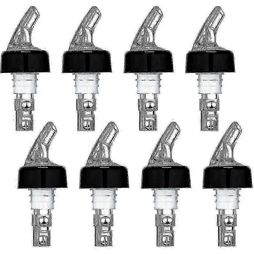 8 Pieces Automatic Measured Bottle Pourer, Spout Bottle Pourer With Tail And Collar, Liquor Bottle