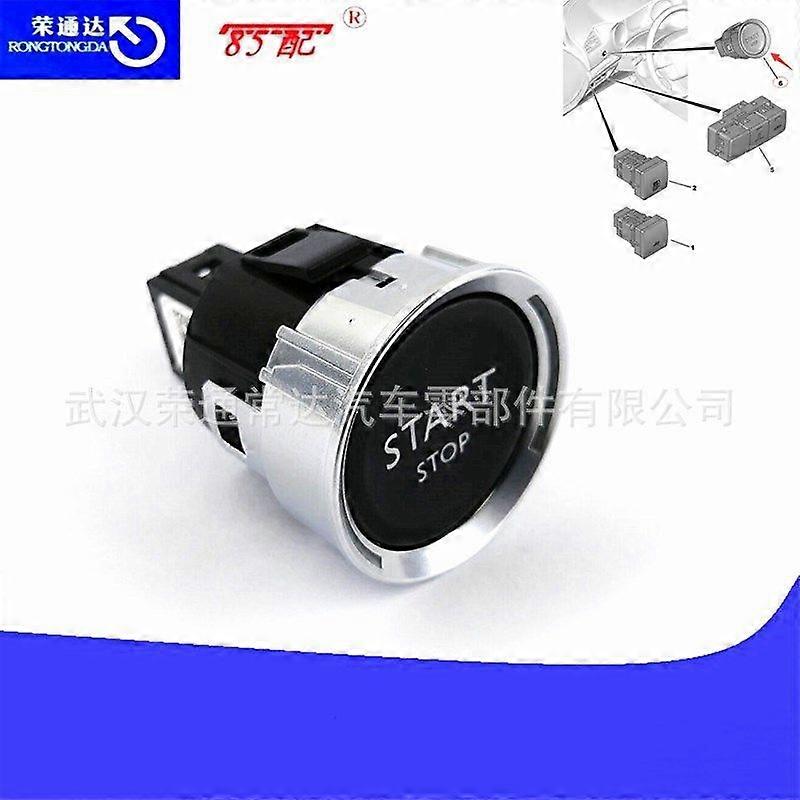 One-key start button 98021996ZD is applicable to Citroen C4, C5, and Peugeot models 2008, 3084, 4085, 508, and 3008.~6603