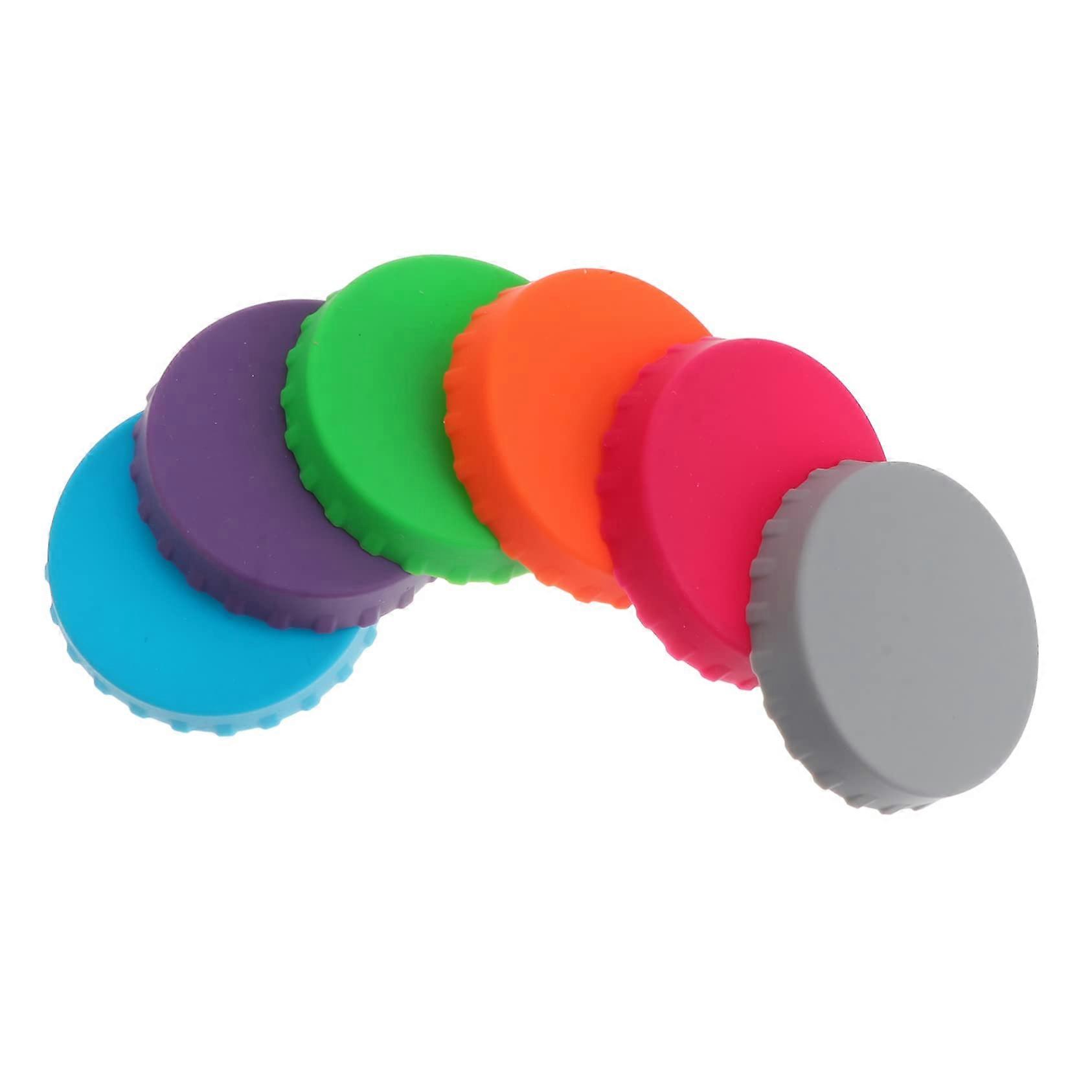 Silicone Beverage Can Sealing Caps 6Piece Set LeakProof Soda Can Lids And Soft Red Wine Covers For Beer And Drinks