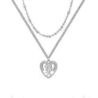 Dulce Mujer Collar Canción de moda Zhiya Mismo estilo Clavícula Cadena Choker Corazón