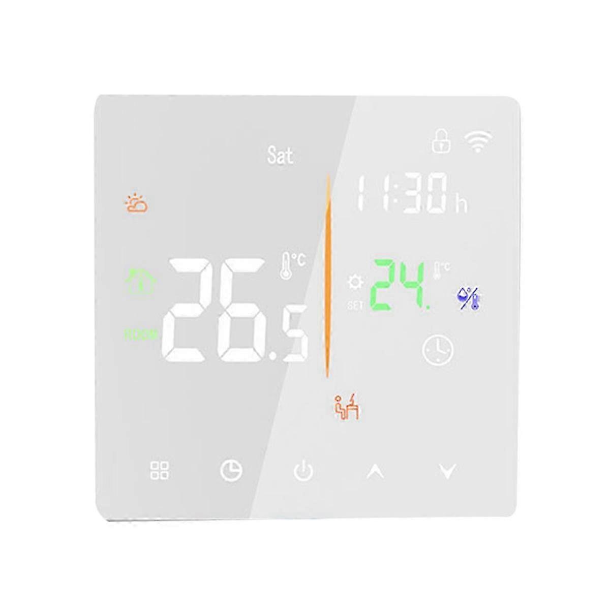 Embedded Thermostat Without WIFI Electric Heater Smart Timing Touchscreen Control Programmable TherWhite SZRH