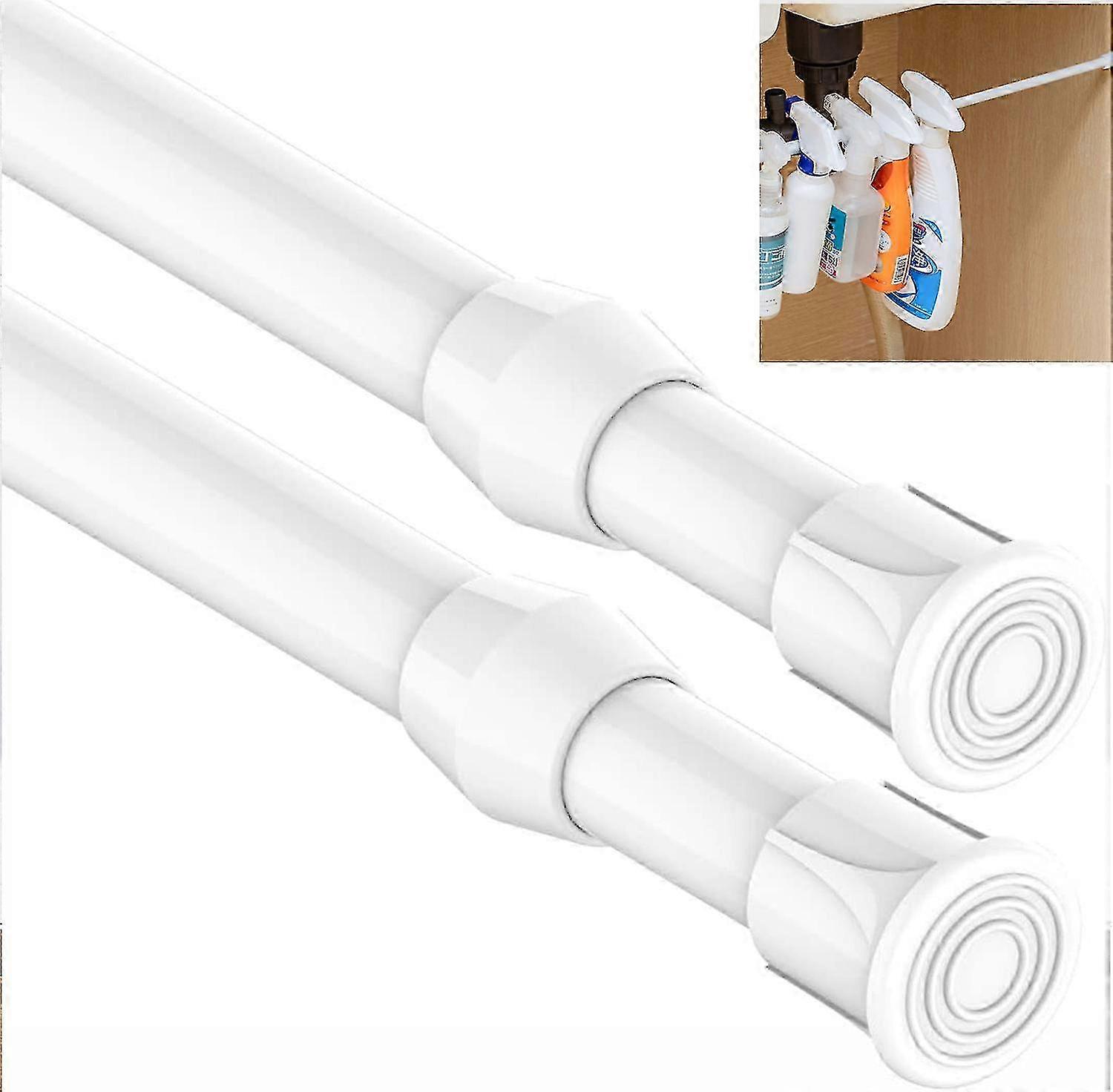 Retractable Curtain Rods No Drilling for Doors and Windows