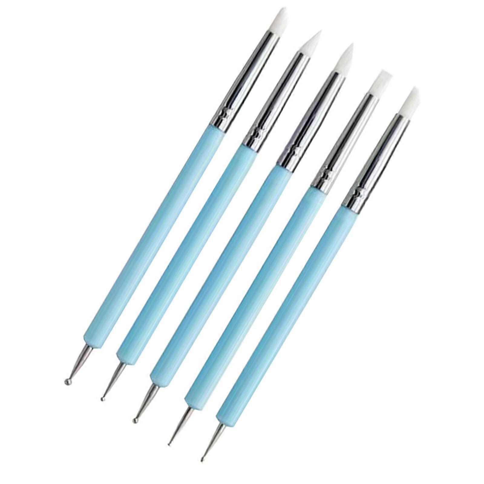 Silicone Clay Sculpting Tool 5Pcs Modeling Dotting Tool Drawing Styling Dot Tool for Pottery Crafts Sculpting Pottery Multicolor
