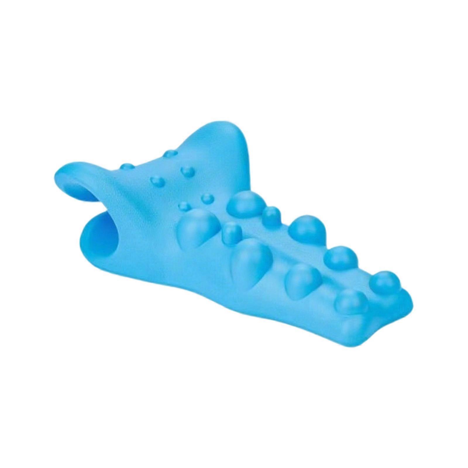 Lumbar Support Cushion C Shape Neck and Waist Massage for Full Body Support Relieves Tension in Multiple Areas  Blue