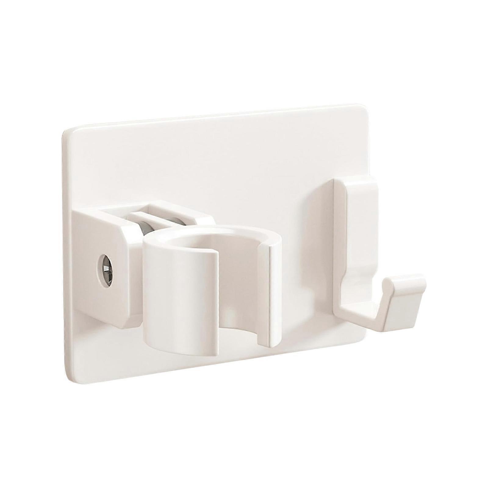 Bathroom Double Function Hook For Towel Hanging And G1/2 Inch Shower Hose Organization System  White