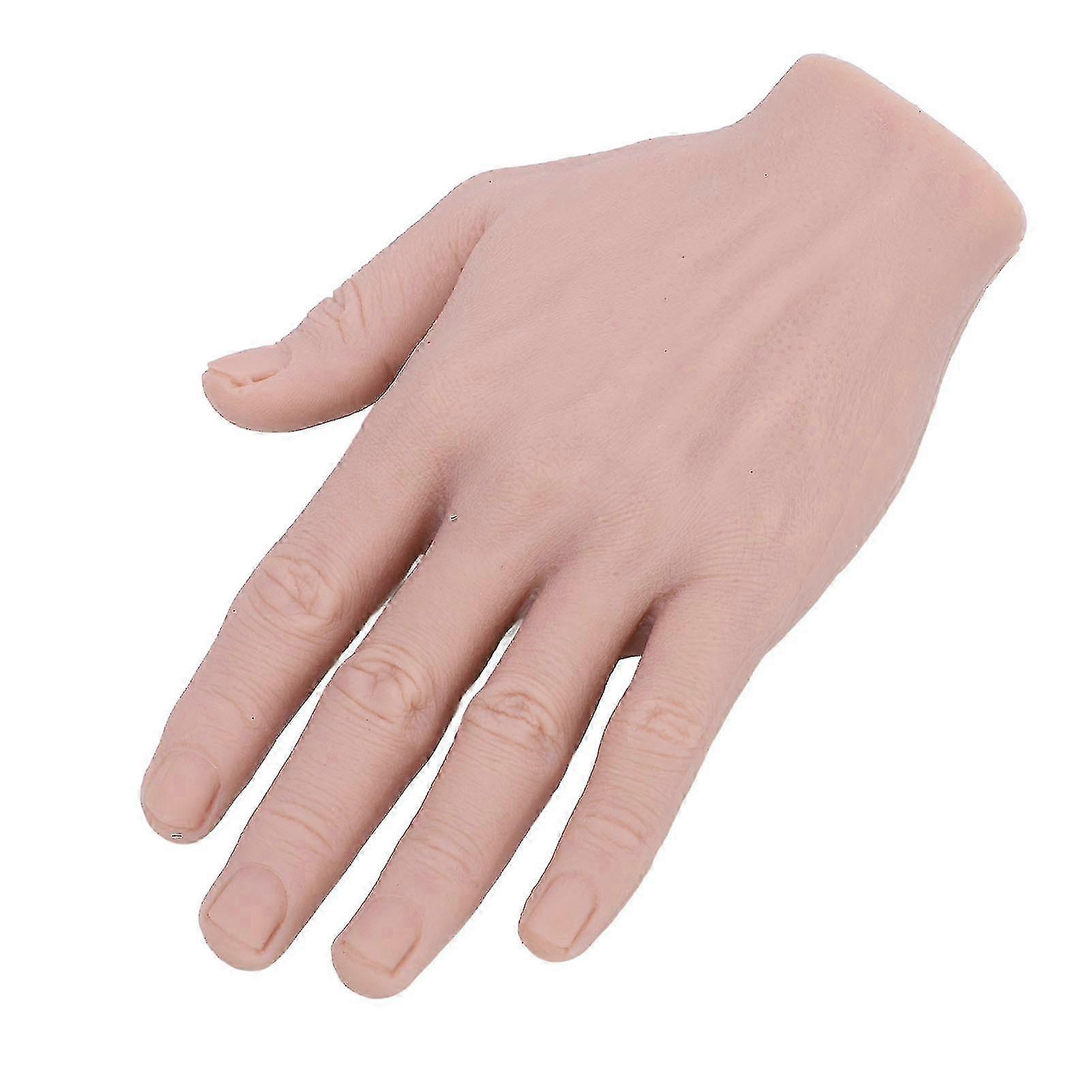 Silicone Male Hand Model Reusable Simulation Silicone Artificial Hand Model Bendable Artificial Hand for Festival Props Painting Practice Left Ha