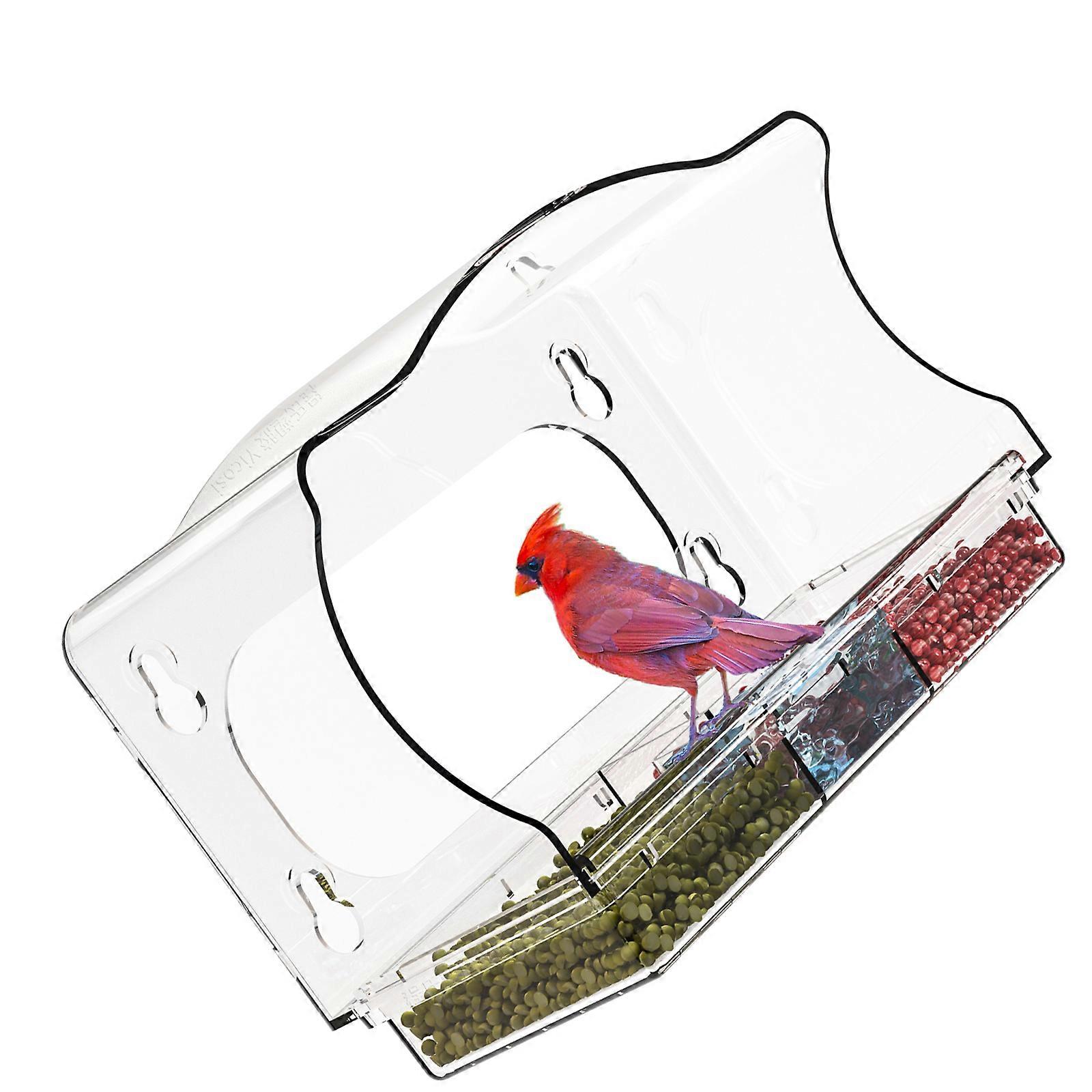 Clear Acrylic Bird Cage For Backyards Fade Resistant Materials Compacts Structure Pet Observation Enclosure Multicolor