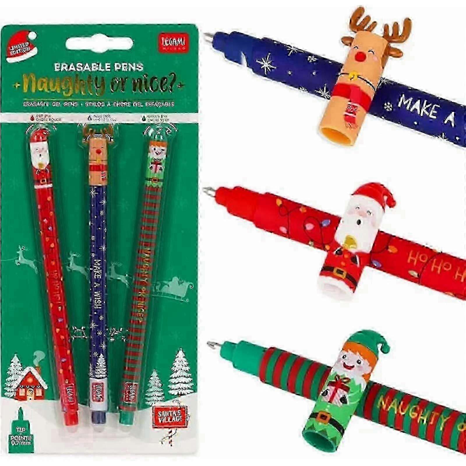 25-26 Legami karácsonyi zselés toll készlet, radírozható, 3 db-os kiszerelés, 1107-es kiadás