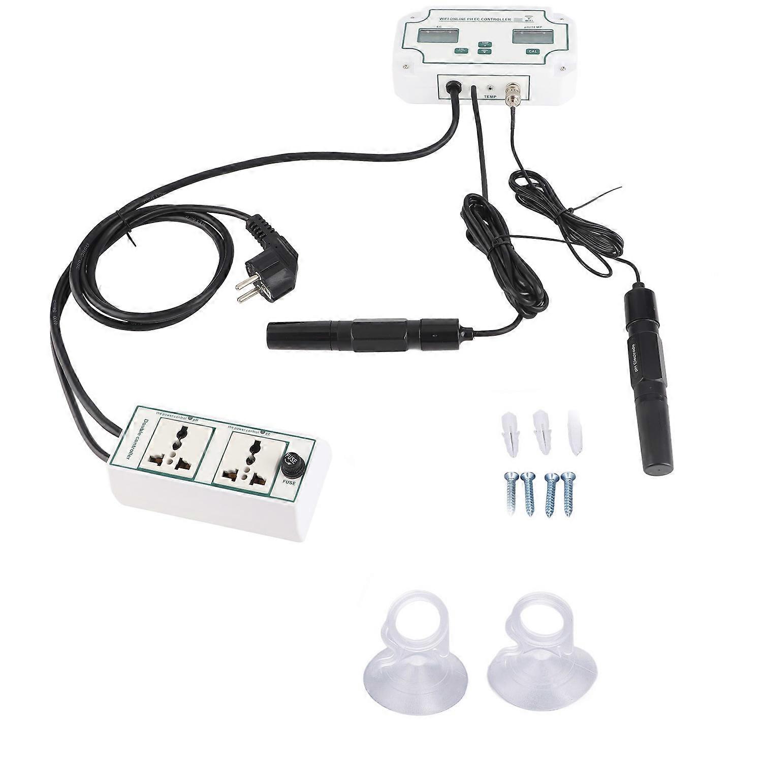 Water Quality Tester PH EC TEMP 3 in 1 Tester WIFI Automatic Identification Tester with Alarm Functi