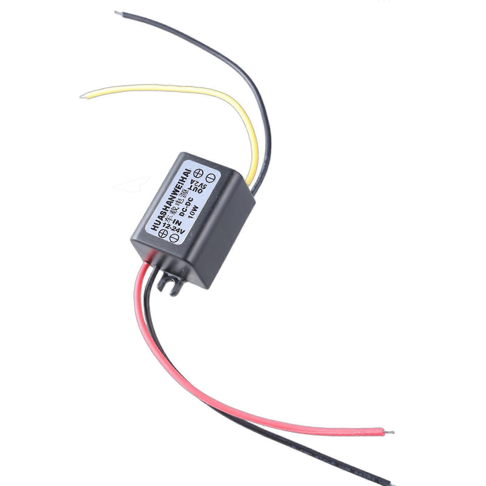 Car Power Converters DC12V-24V to 5V 3A/2A Regulator Direct Current Converters Direct Current Conversion for 5V Device Multicolor