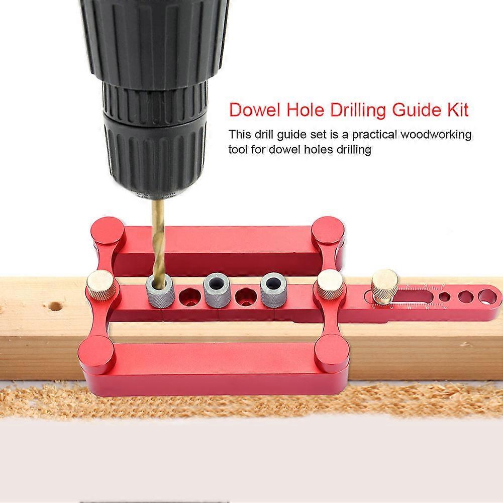 6/8/10mm Self Centering Dowelling Jig Dowel Hole Drilling Guide DIY Woodworking Tool