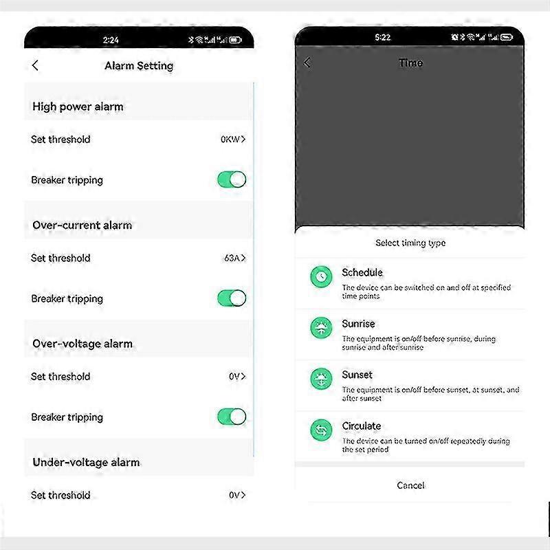 TOMZN WiFi MCB Circuit Breaker Over Current Under Voltage Protection